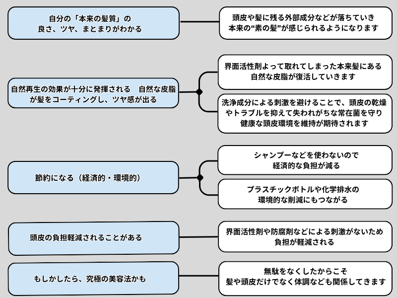 湯シャンのメリットだけをまとめた図