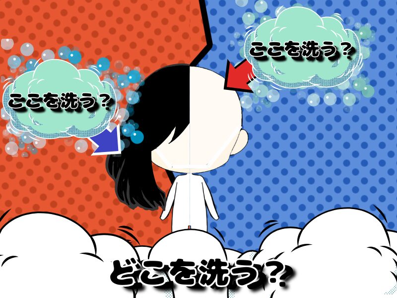 シャンプーのポイントを開設したミニ記事の図