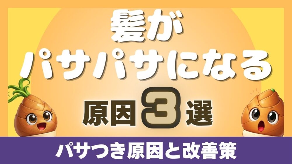 髪がパサパサになる原因3選と改善策